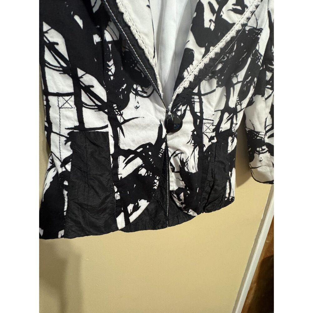 Alberto Makali abstract print art to wear blazer size 4 - Picture 3 of 9